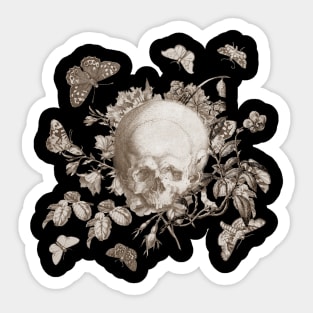 GOTHIC FLORAL SKULL Sticker